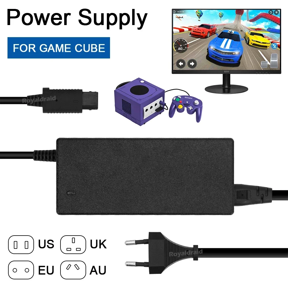 Gaming Console Buttons - EU/US/UK/AU Plug AC Adapter Power Supply