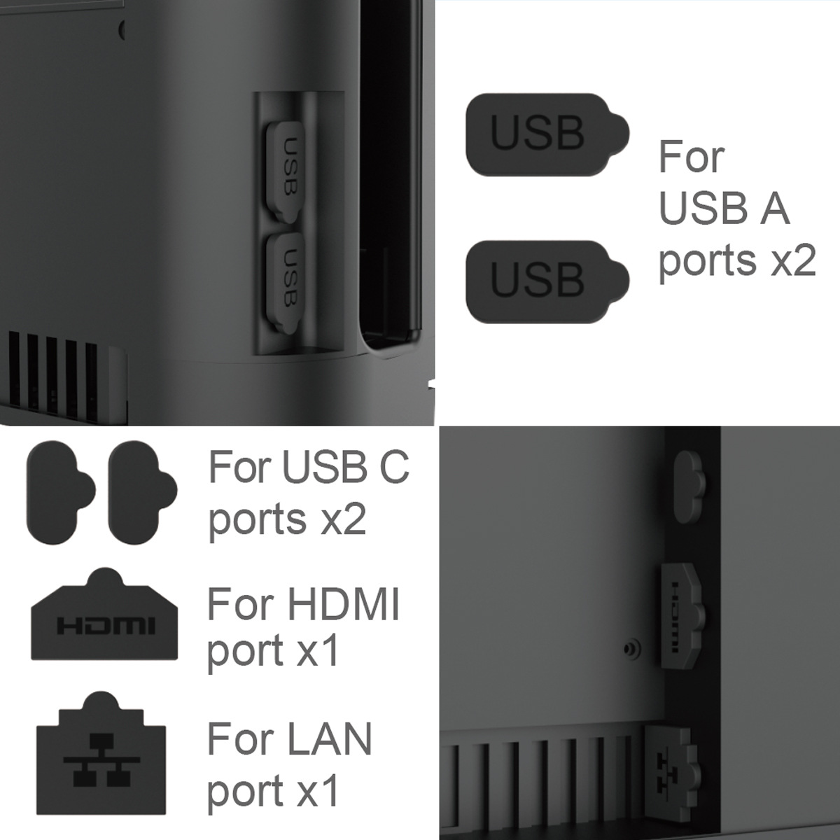 Silicone Dust Plugs Set for Sw - Gaming Console Buttons recension och pris
