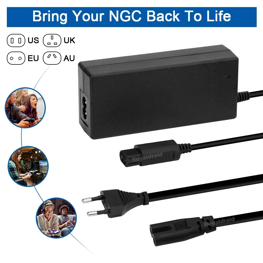 EU/US/UK/AU Plug AC Adapter Po - Gaming Console Buttons recension och pris